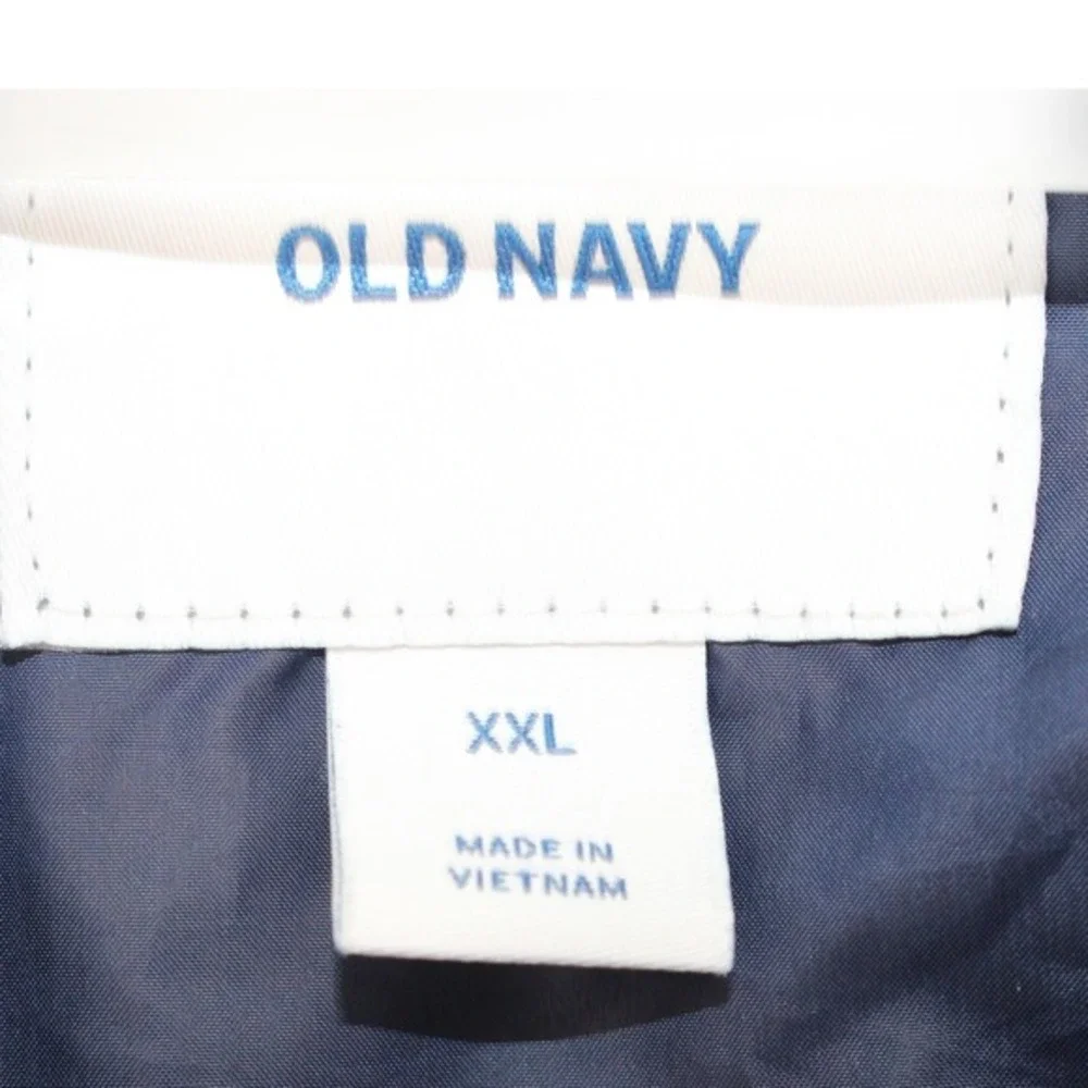 Old‎ Navy Windbreaker Jacket Hooded Cinched Waist XXL Navy Blue